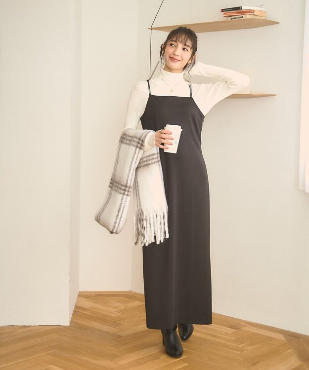 WEGO 【手洗い可】タートルネックニット ホワイト