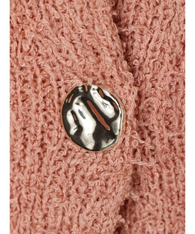 earth music&ecology カールヤーンカーディガン Salmon Pink