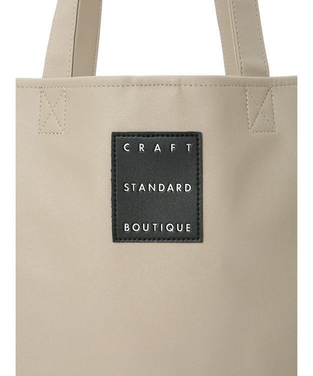 CRAFT STANDARD BOUTIQUE フェイクレザースクエアトート Gray Beige