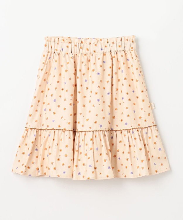 組曲 KIDS 【150-160cm】モノトーン花柄 スカート ベージュ系5