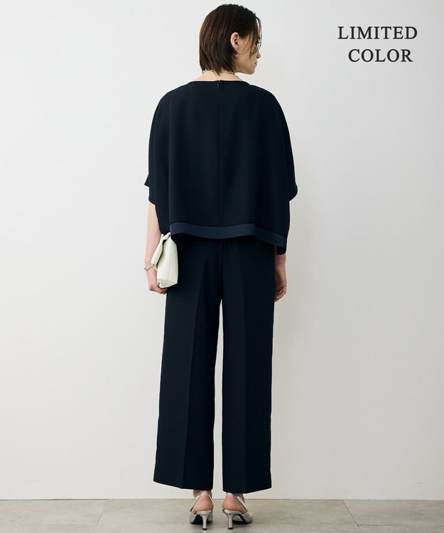 ICB L 【先行予約・WEB限定カラーあり】FluidBackSatin ワイドパンツ ネイビー［WEB限定］