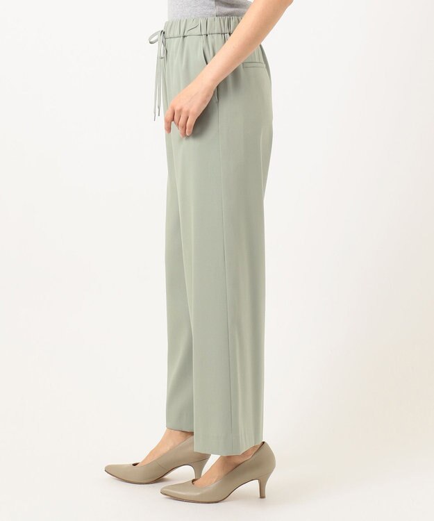 J.PRESS LADIES 【洗える】T／Rアルデンテツイル パンツ スモーキーグリーン系