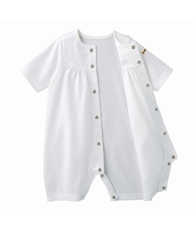 MIKI HOUSE HOT BISCUITS 【50-60cm】 天竺素材 ワンポイント プレオール 白