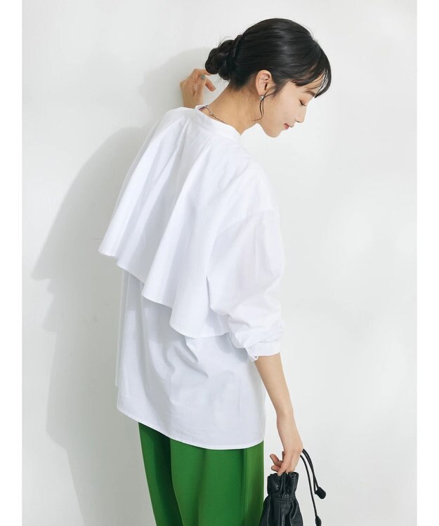 CRAFT STANDARD BOUTIQUE バックフリルシャツ White