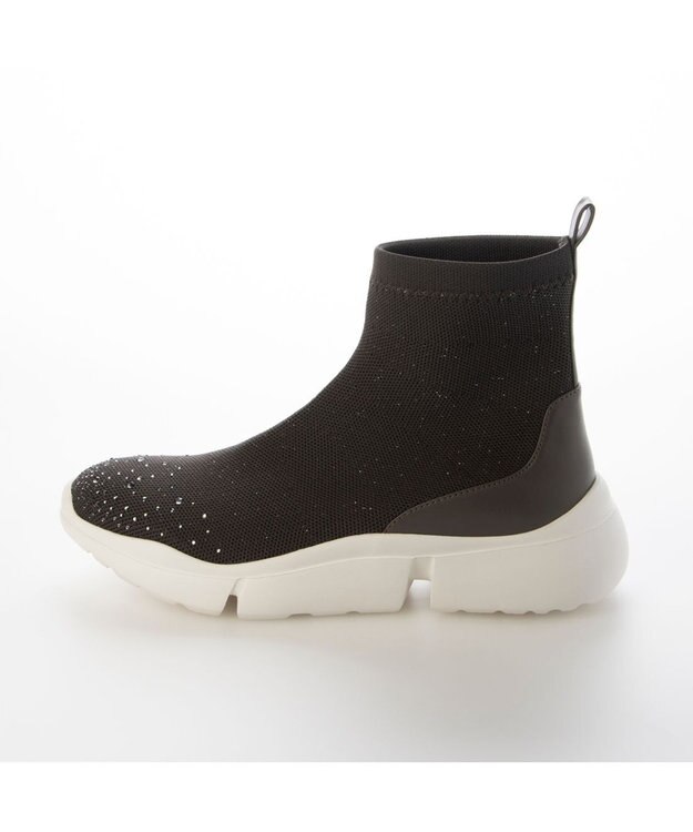 MODE ET JACOMO <MODE ET JACOMO>ハイカットニットスニーカー ダークオーク