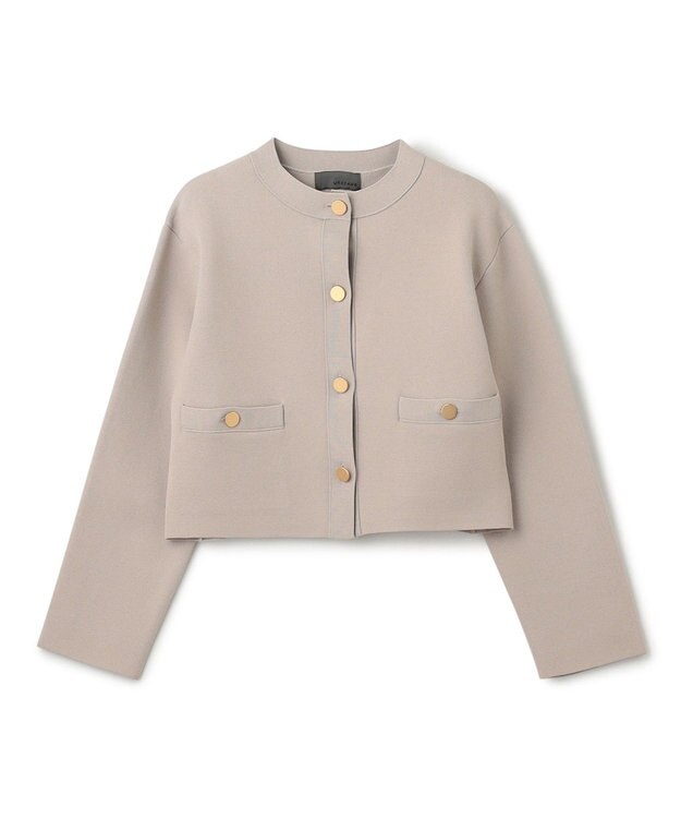 uncrave 【手洗い可】ヴィスコースナイロン ジャガード ニットジャケット（uncrave STANDARD） ベージュ