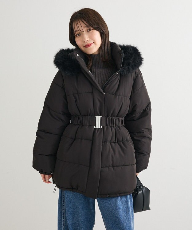 Green Parks ・ｓｗｉｎｇ　ｂｙ　ファイバーダウンベルト付コート