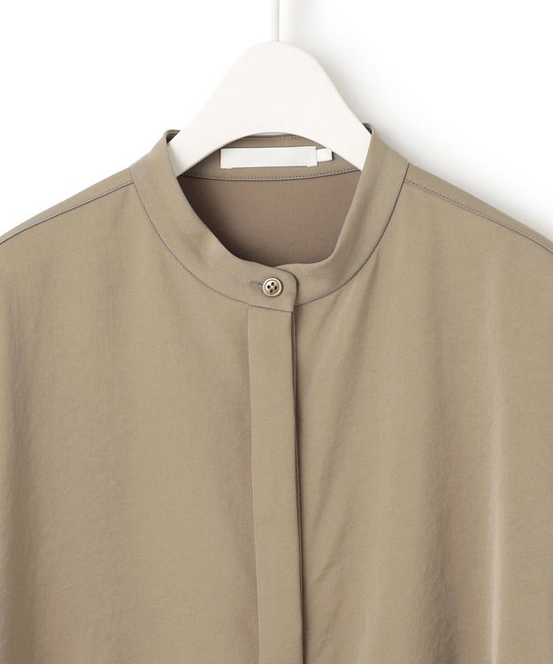 ICB L 【ASUMI・MANAMIコラボ 丈が選べる】ハシゴレースシャツワンピース カーキ系