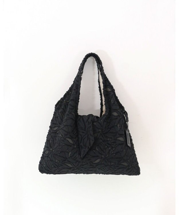 MORROW by thank 【A4サイズ収納可/軽量】DREW W トートバッグ ブラック　ジャガード