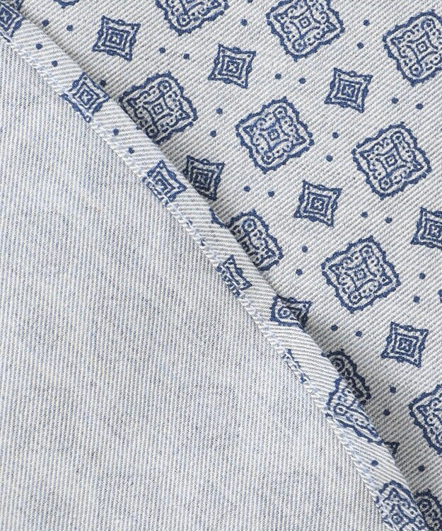 JOSEPH ABBOUD 【キングサイズ・柔らか】ファインパターンプリント シャツ サックスブルー系5