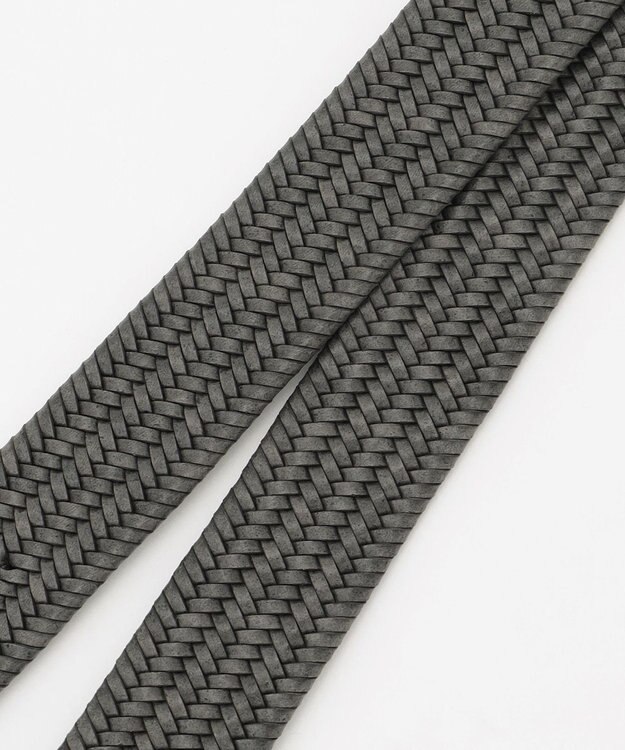 JOSEPH HOMME 【イタリア素材使用/日本製】レザーメッシュストレッチ　ベルト グレー系