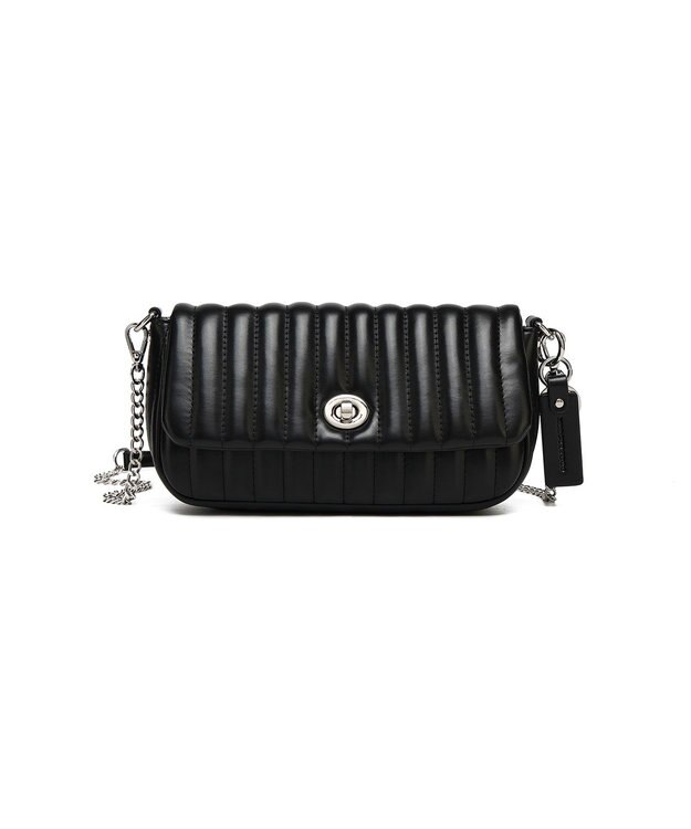 style code 【MERCURYDUO/マーキュリーデュオ】ストライプキルティング　フラップショルダーバッグ ブラック