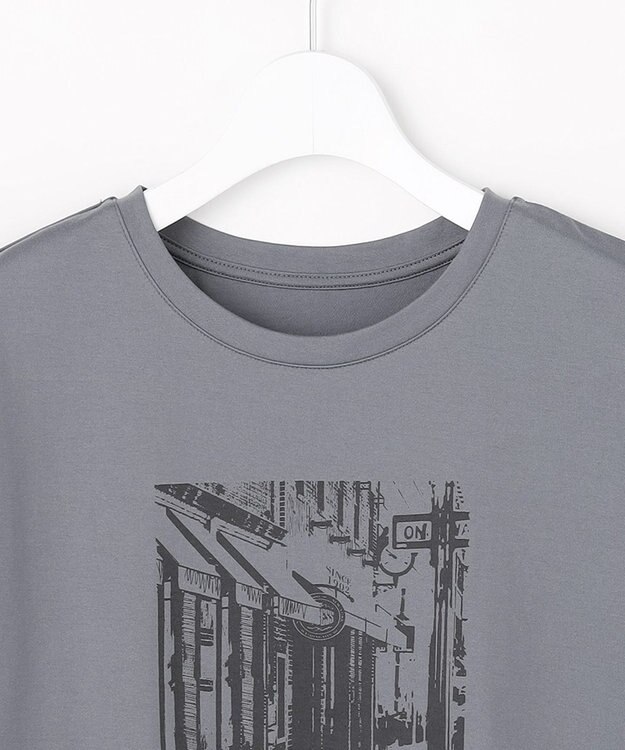 J.PRESS LADIES プリント Ｔシャツ グレー系