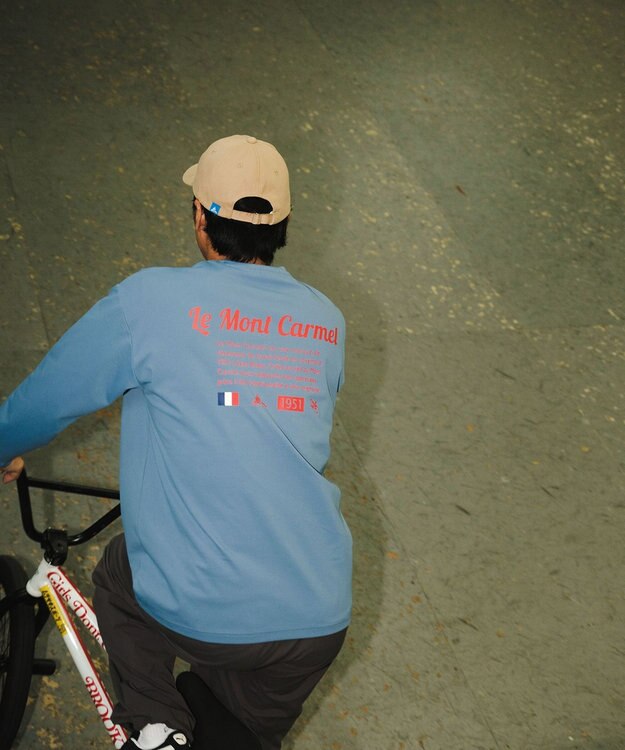 SHARE PARK MENS 【UVケア・吸水速乾・ストレッチ・軽量 】バックプリントTシャツ（L・XLサイズ） ブルー系