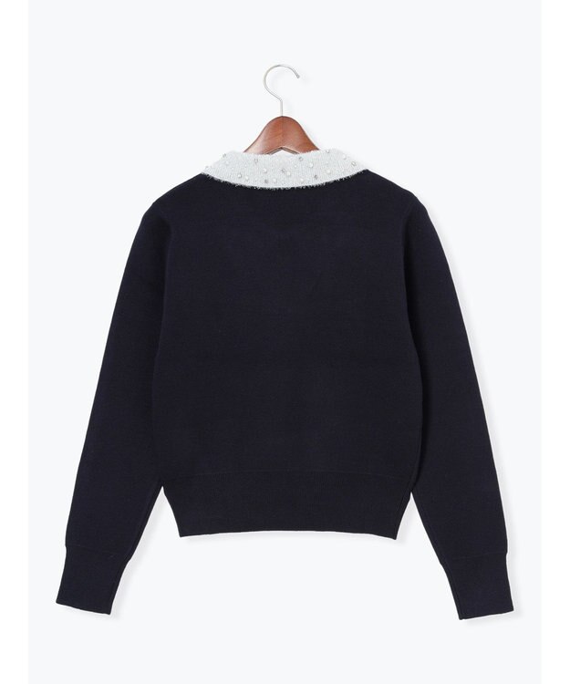 Te chichi ラメフェザーデコラカラーニット ブラック