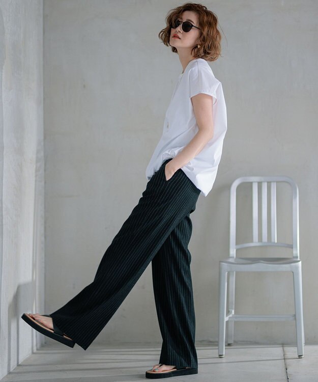 23区 L 【洗える】ALBINIコーコラン バルーン Tシャツ ホワイト系