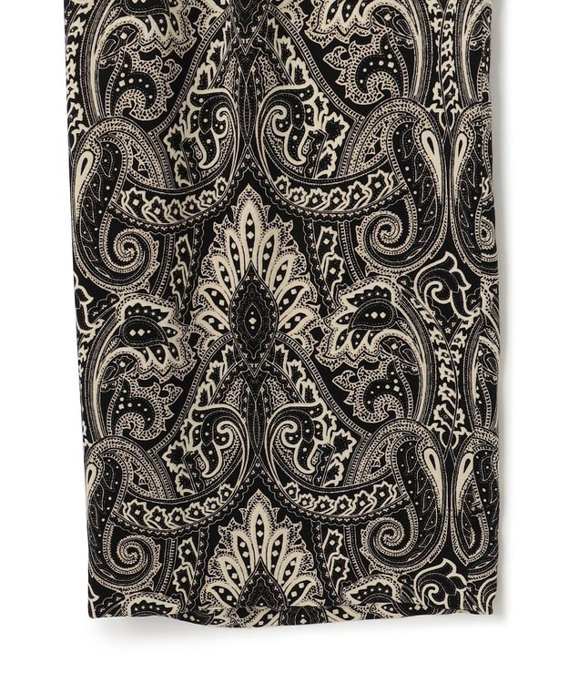 23区 【洗える】フレンチペイズリーサテン ワイドパンツ ブラック系5