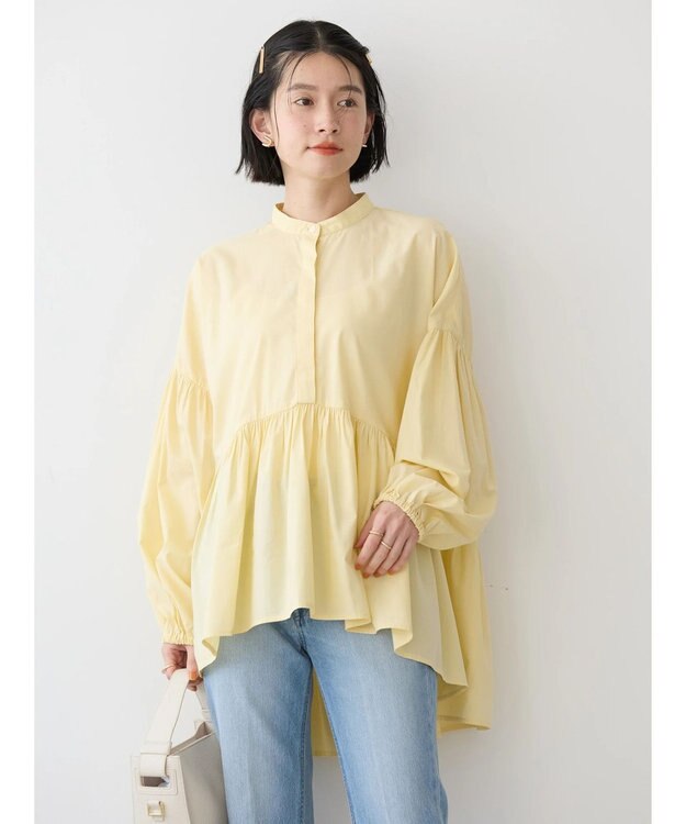 AMERICAN HOLIC サラックール／ＵＶカットティアードブラウス Light Yellow