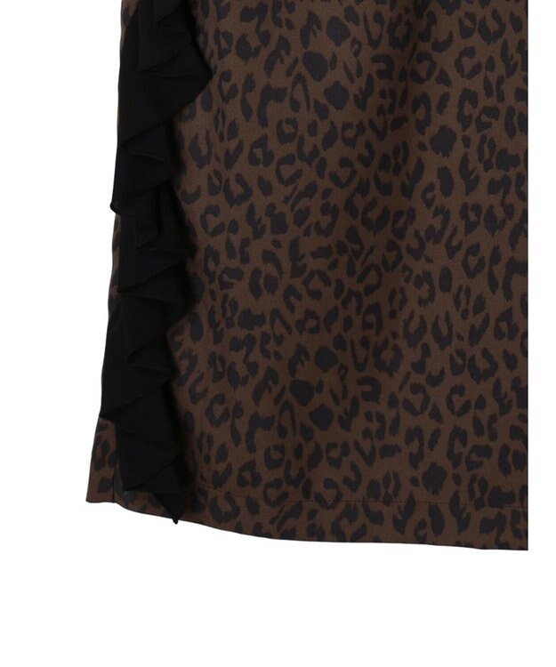 Green Parks ■ＥＳＣＡＲ　サイドラッフルナロースカート Leopard