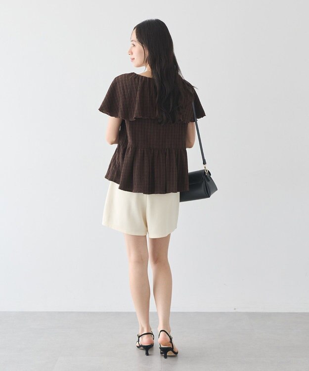 earth music&ecology カットツイルショートパンツ Ivory