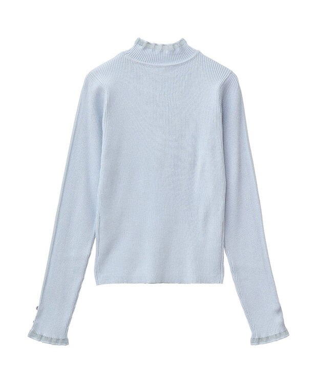 Green Parks ・ｓｗｉｎｇ　ｂｙ　シフォンフリルリブハイネック Gray