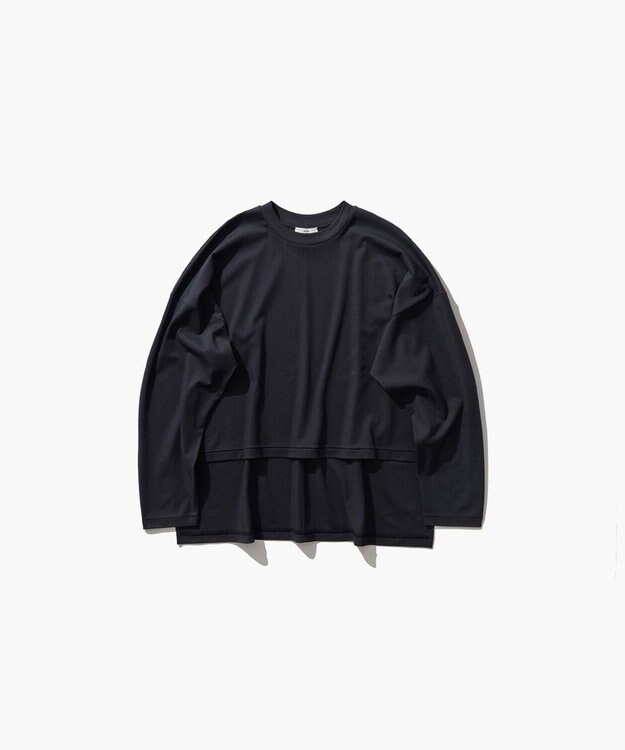 ATON FRESCA SMOOTH | オーバーサイズＴシャツ NAVY