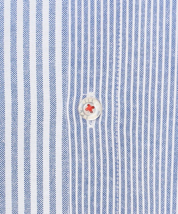 J.PRESS KIDS 【140-170cm】オックスフォード ストライプコンビシャツ ブルー系1