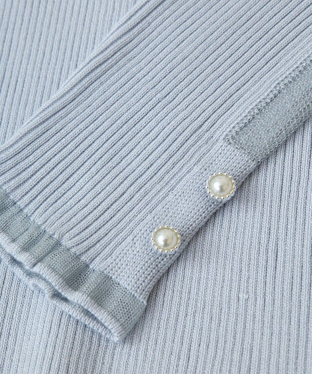 Green Parks ・ｓｗｉｎｇ　ｂｙ　シフォンフリルリブハイネック Gray