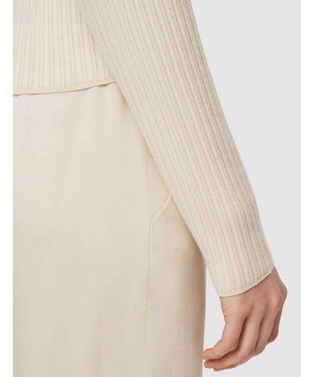 JOSEPH 【洗える】ファインリブメリノ　カーディガン Quail