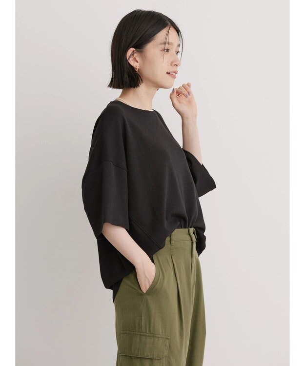 AMERICAN HOLIC ＵＶカット　コクーン半袖カットプルオーバー Black