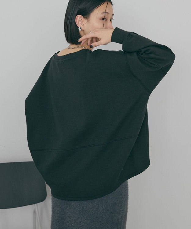 AMERICAN HOLIC 【WEB限定】袖タックコクーンポンチプルオーバー Black