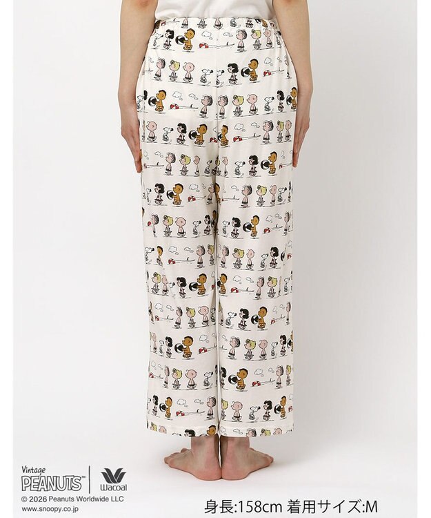 WACOAL PEANUTS ボトムス 8分丈 綿100%(本体) スヌーピー レディース FOT269 /ワコール アイボリー
