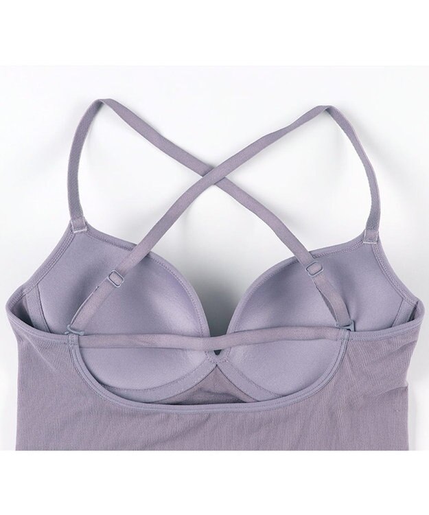 WACOAL カップ付きインナー 【GOCOCi ゴコチ】 ぴったりフィット ズレにくい 洗濯機洗い可能(ネット使用) ブラキャミソール ブラトップ レディース ノンワイヤー UGG122 /ワコール パープル