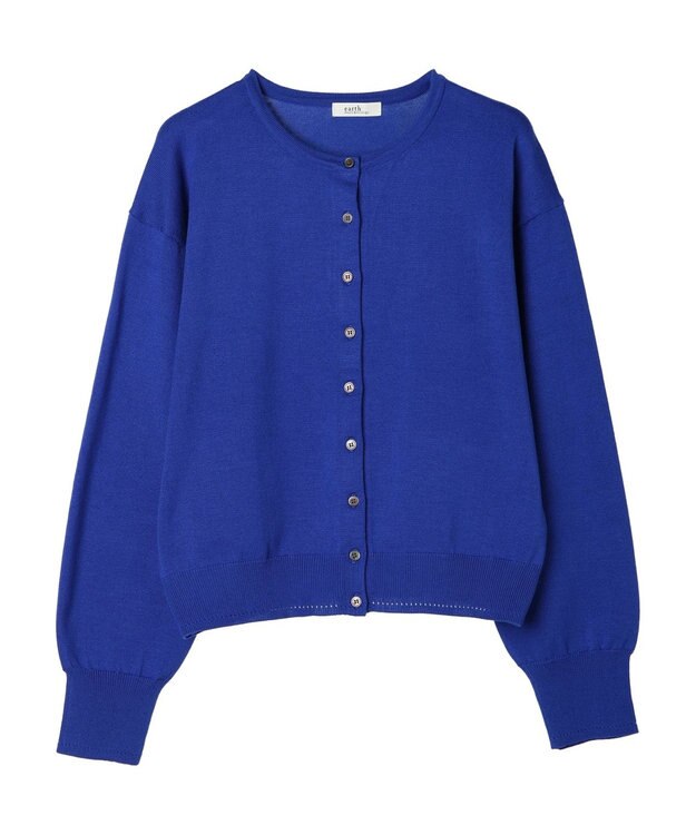 earth music&ecology ＵＶカット加工　ベーシックカーディガン Blue