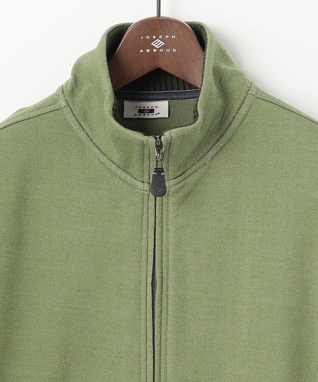 JOSEPH ABBOUD 【オーガニックコットン使用】フルZIPカラー ブルゾン 黄緑系