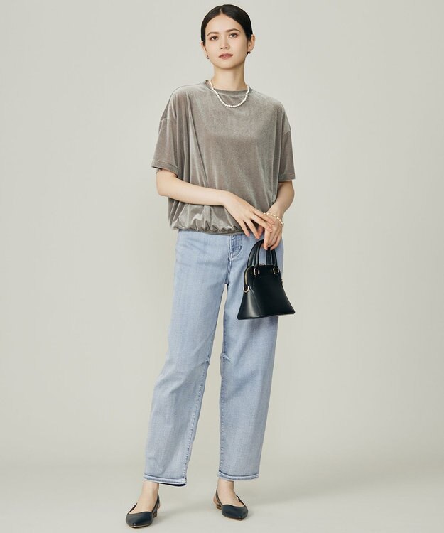 自由区 L 【SHIHOさん着用】シアーベロア カットソー モカ