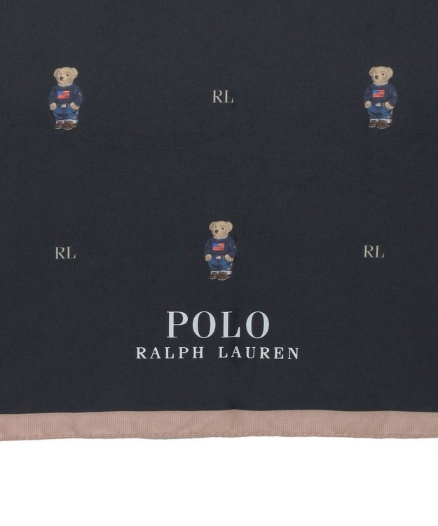 MOONBAT POLO RALPH LAUREN （ポロ ラルフローレン）折りたたみ傘 FLAG BEAR ポロベア ドット 大きめ55cm ブラック