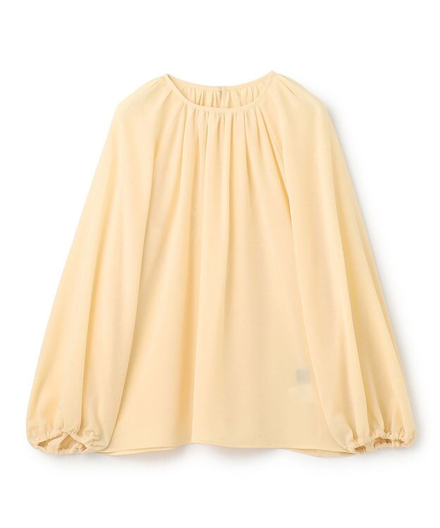 uncrave 【吸水速乾・接触冷感・洗濯機洗い可】シアーボイル ボリュームスリーブブラウス（uncrave STANDARD） イエロー