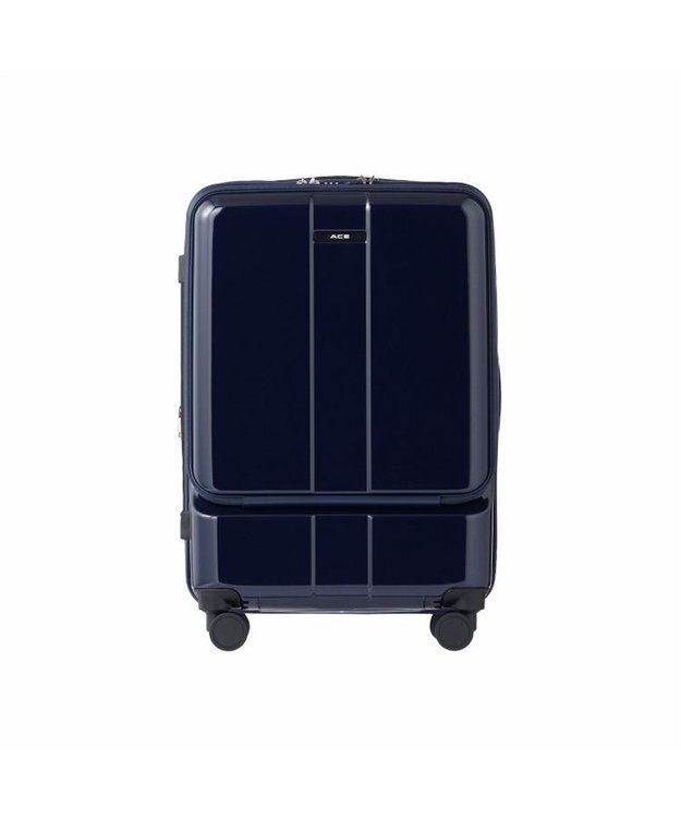 ACE BAGS & LUGGAGE ACE フォールズ スーツケー  4~5泊目安 フロントポケット・キャスターストッパー機能付き 06906 エース ネイビー