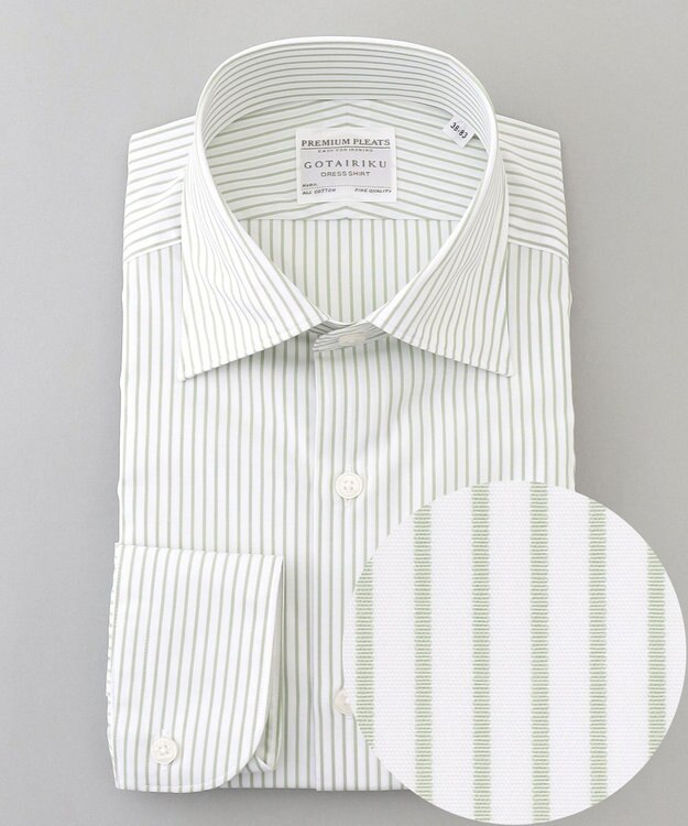 GOTAIRIKU 【形態安定】PREMIUMPLEATS_セミワイドカラー _通年ドレスシャツ(26年春夏限定色)