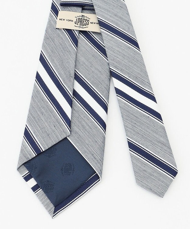 J.PRESS MEN 【LINEN MIX COLLECTION】レジメンタル ネクタイ ネイビー系2