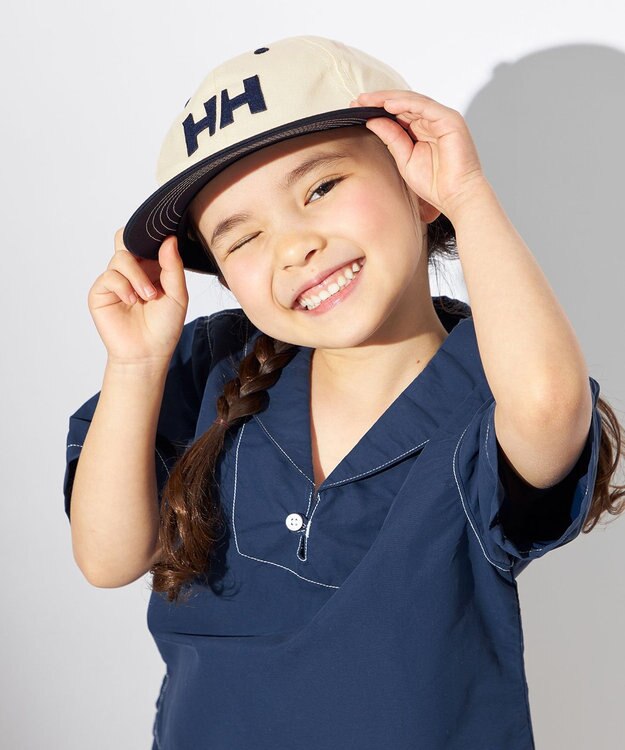 HELLY HANSEN 【キッズ】ツイルキャップ アイボリー×オーシャンネイビー2