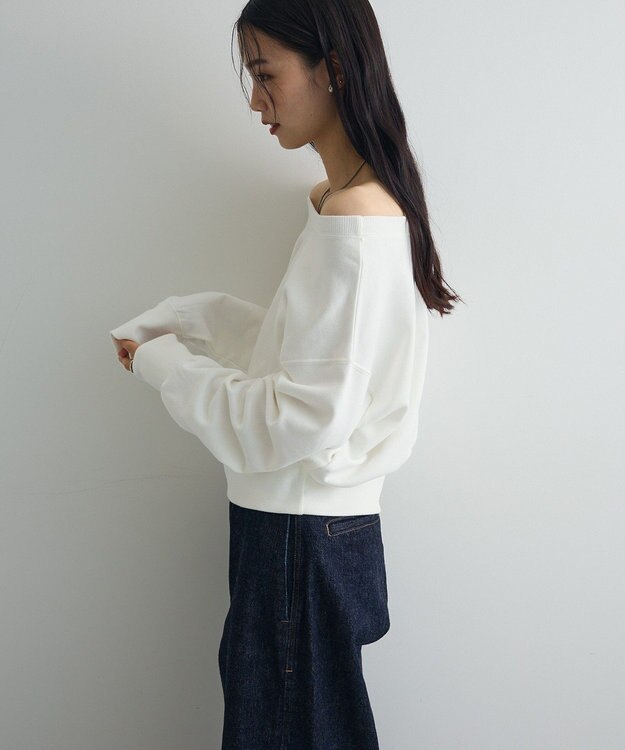 Green Parks オフショルスウェット White