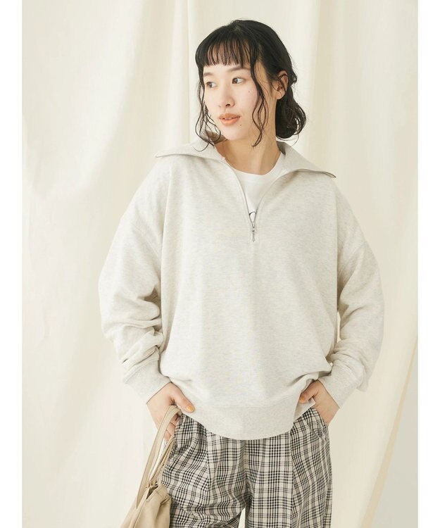 CRAFT STANDARD BOUTIQUE 　裏毛セーラーカラーＺＩＰプルオーバー Oatmeal