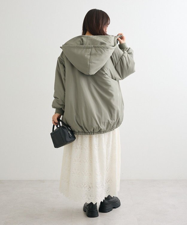 Green Parks 起毛レースティアードスカート Off White