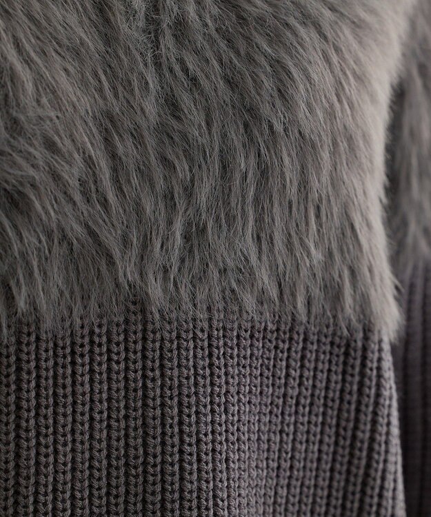 Green Parks ・Ｐｅｔｉｔ　Ｆｌｅｕｒ　シャギーキリカエニット Charcoal Gray