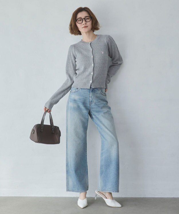 WEGO 【XS～Lサイズ展開/美脚】ストレートデニムパンツ デニム淡加工色