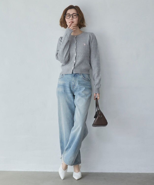 WEGO 【XS～Lサイズ展開/美脚】ストレートデニムパンツ デニム淡加工色