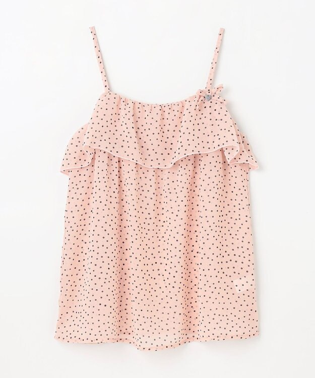 組曲 KIDS 【150-160㎝】ドットキャミ＋TシャツSET ピンク×ブラック