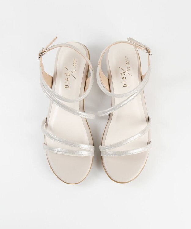 BONTRE 【pied du lapan/ピエドラパン】ナローストラップソールサンダル/50759ZI シルバー